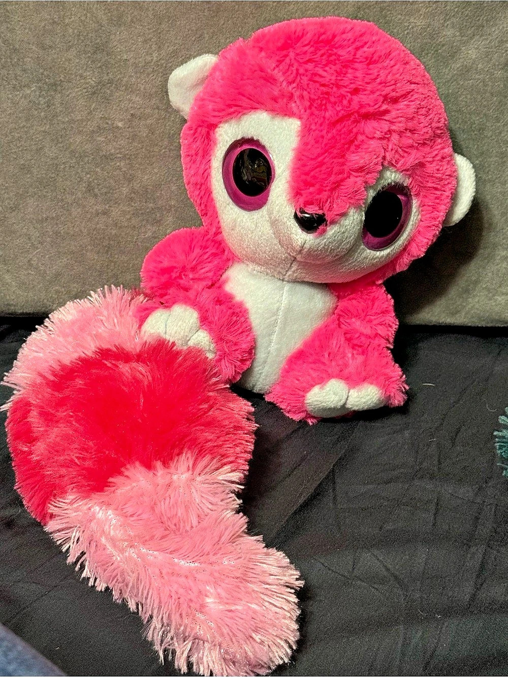 Pink Plush Ring-Tailed Lemur Stuffed Animal
